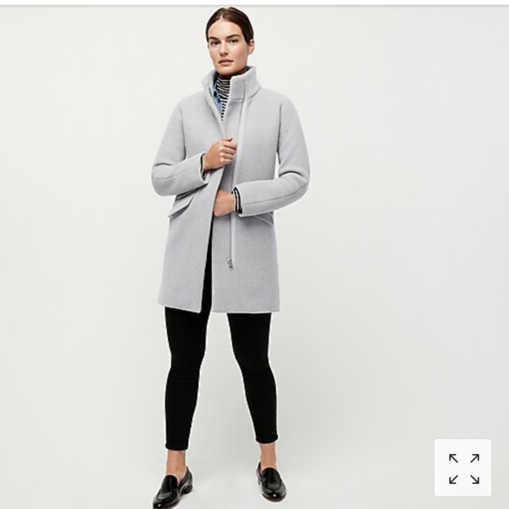 J Crew Cocoon coat in Italian stadium-cloth wool